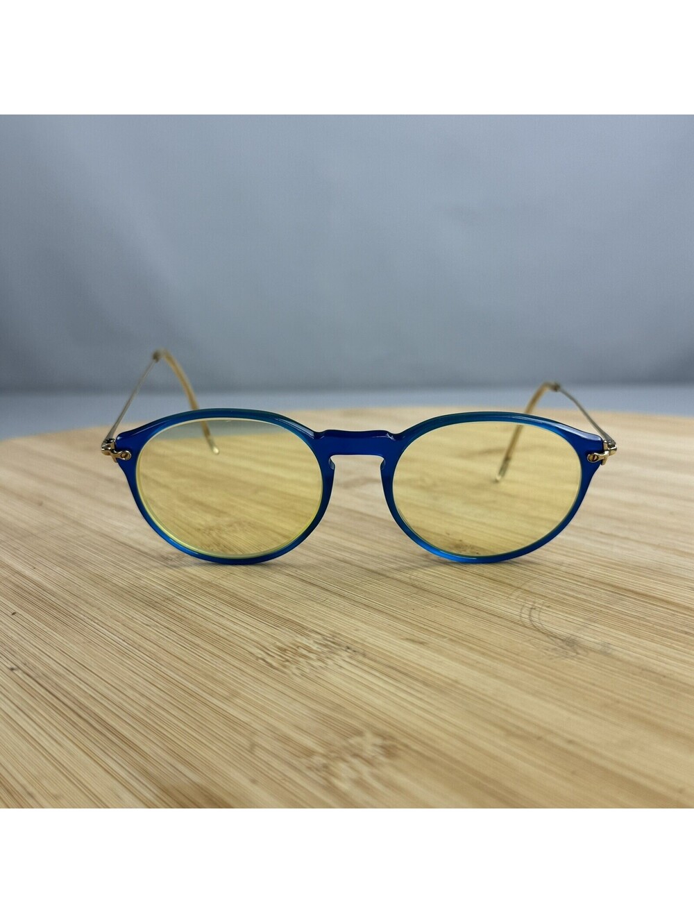 CONQUISTADOR Marwitz EYEGLASSES MP5-18 Blue Frame Yellow Lens 50-19 Frame ONLY!
